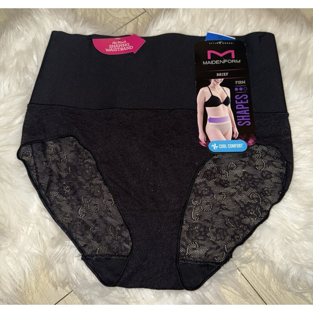 Maidenform Tame Your Tummy Brief Cool ComfortShapes Firm DM0051 XL XLarge Black
